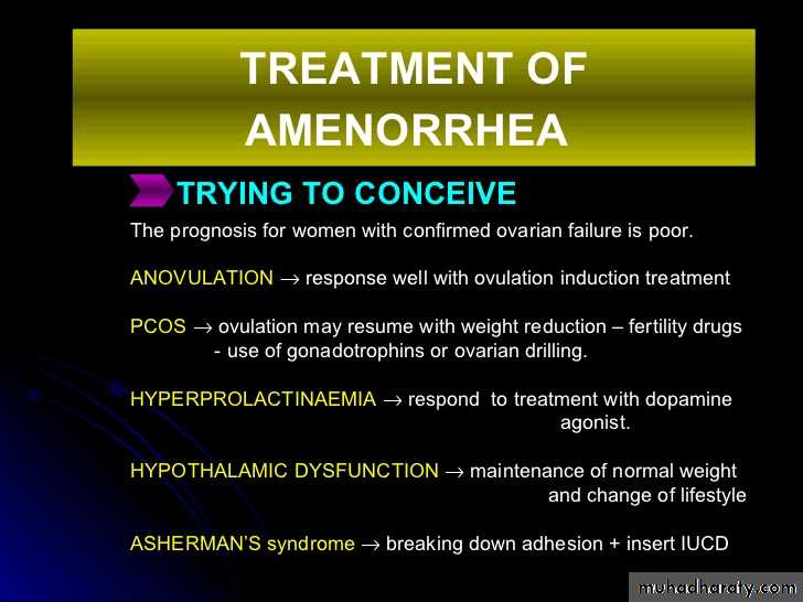 Amenorrhea Pptx - د.يسرى - Muhadharaty